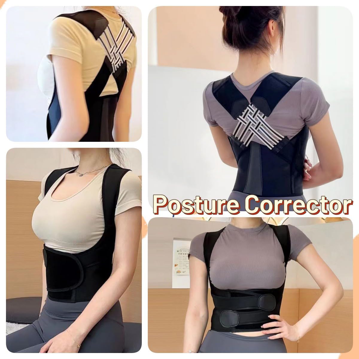 Adjustable Posture Corrector Belt ( For Male Female both Size )