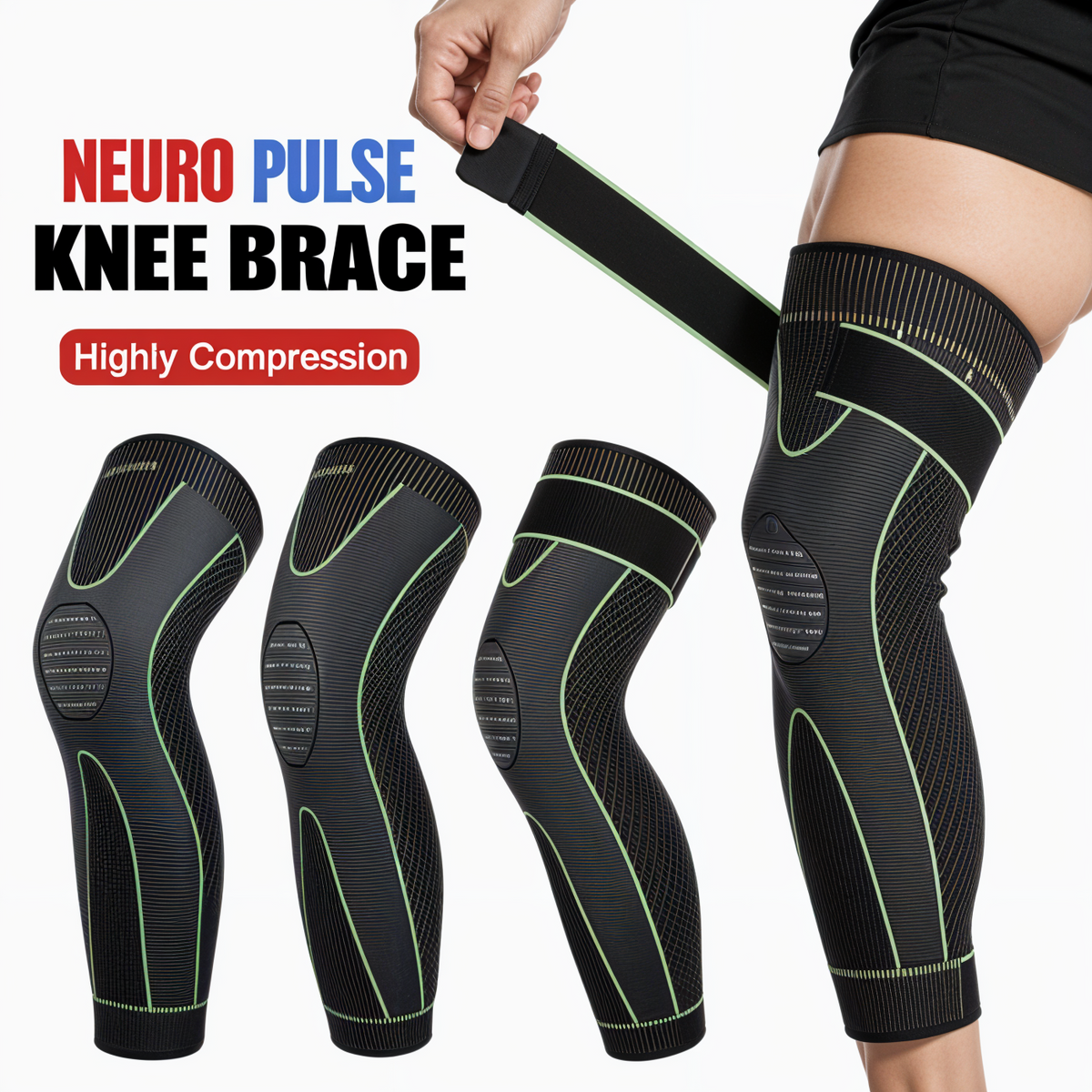 2 Pcs Full Length Wool Knee Warmers